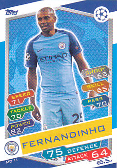 Fernandinho Manchester City 2016/17 Topps Match Attax CL #MC11